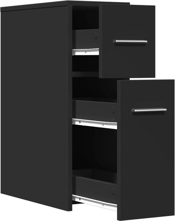 Actual product image VidaXL Narrow bathroom cabinet with castors
