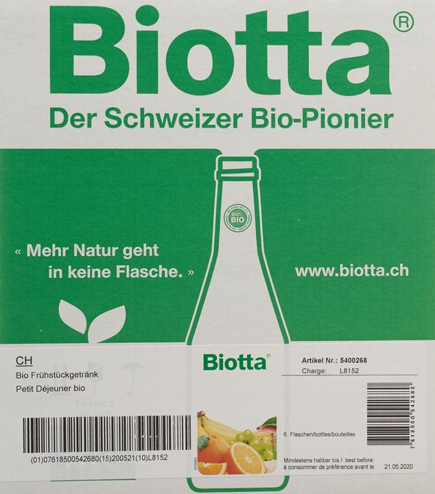 Produktbild Biotta Frühstück (6 x 50 cl)