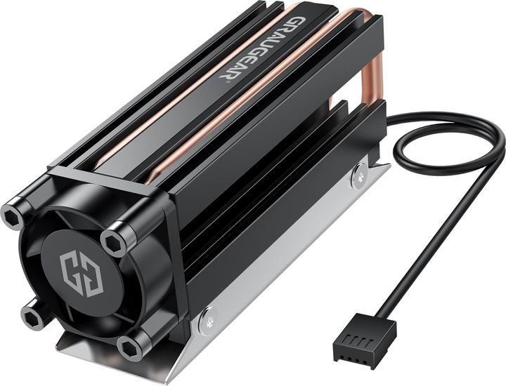 Graugear Kühlkörper SSD M.2NVMe 2280, mit PWM Lüfter (34 mm)