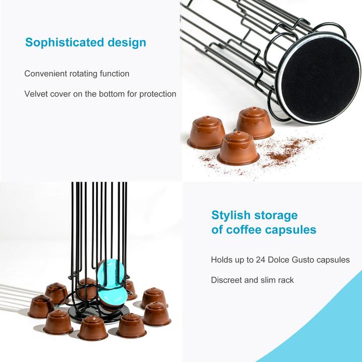 Actual product image Intirilife Kaffee Kapselhalter kompatibel mit Dolce Gusto Kapseln (24 Stück)