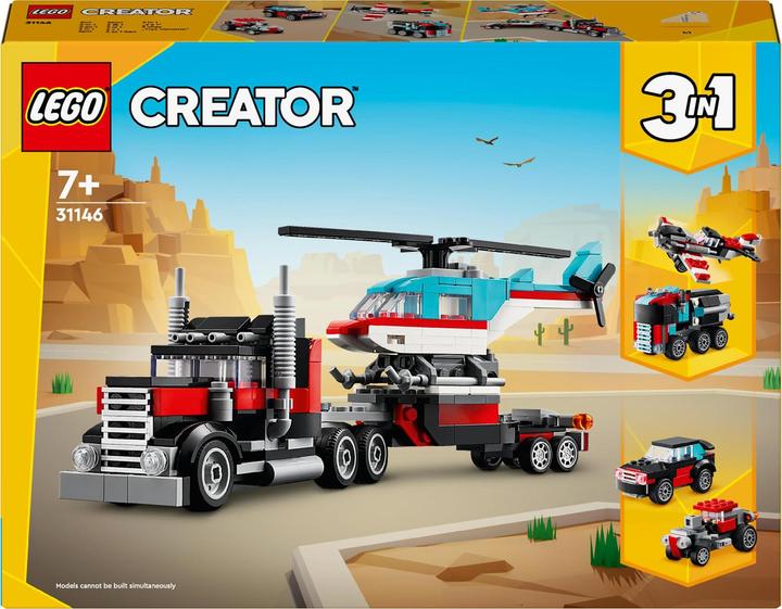 Actual product image LEGO 31146 Low loader with helicopter (31146, LEGO Creator 3-in-1)