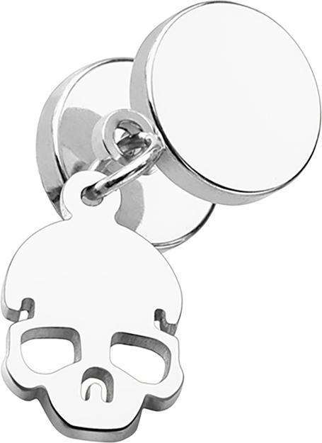 Produktbild Star Piercing Fake Plug silber mit Anhänger Totenkopf (Chirurgenstahl 316L, ohne Messing)