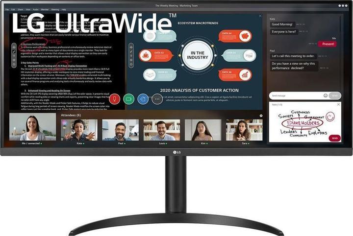 LG LCD ||34WP550-B|34"|21 : 9|Panel IPS|2560x1080|21:9|60Hz|Matte|5 ms|Height adjustable|Tilt|Colour (2560 x 1080 Pixel, 34")