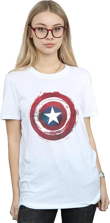 Immagine prodotto Captain America Splatter Shield Maglietta Ampia Donna (M)