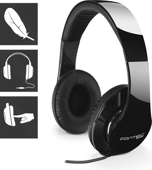 Actual product image Fantec SHP-250AJ-BB Stereo Headphones on Ear (Cable)