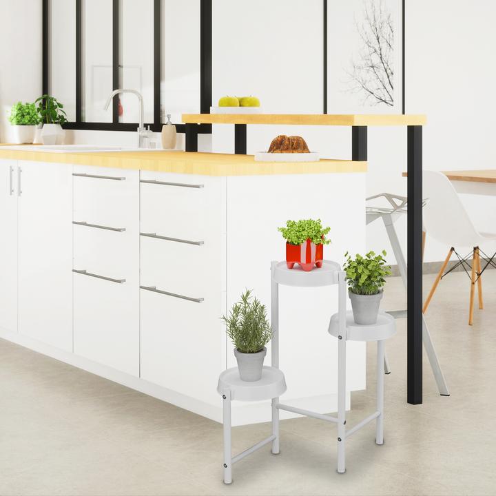 Actual product image Relaxdays Pflanzenständer Metall & Kunststoff