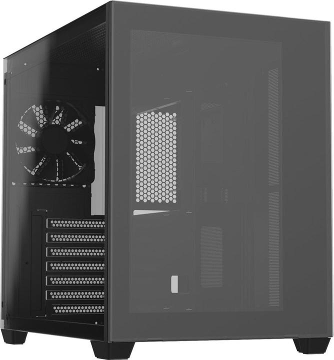 Actual product image Fortron FSP/ CMT380A/Midi Tower/Transpar./??ern?? (ATX, mATX, Mini-ITX)