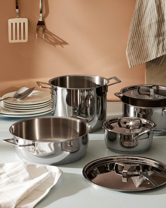 Image du produit Alessi Jeu de casseroles (24 cm, Ensemble de casseroles et de poêles de cuisson, Acier inoxydable)