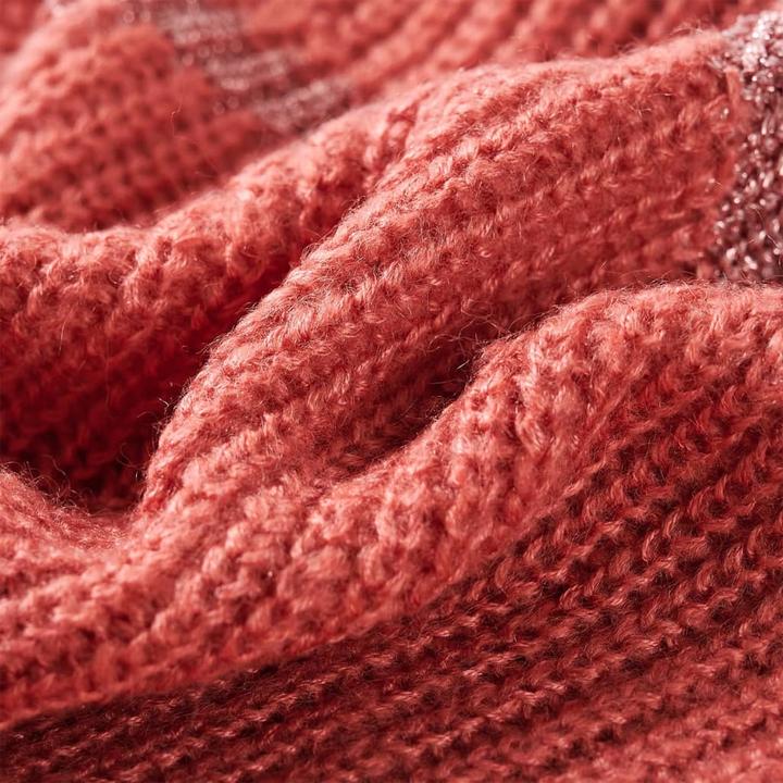 Actual product image VidaXL Children's jumper knitted mid pink 140,Material: 67 (140)