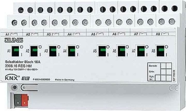 Image du produit JUNG Actionneur de commutation 2308.16REGHM KNX octuple (Actionneur de commutation)
