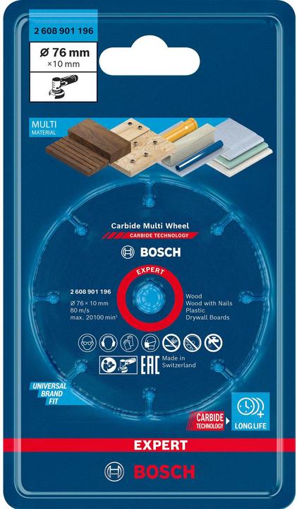 Actual product image Bosch Professional Zubehör EXPERT Carbide Multi Wheel cut-off wheel, 76 mm, 10 mm