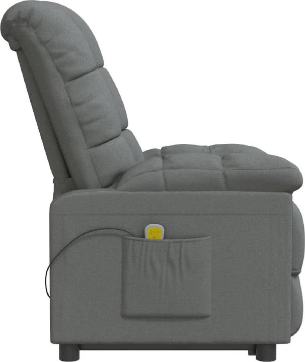 Image du produit VidaXL Fauteuil de massage Fauteuil de télévision Fauteuil de relaxation Tissu gris foncé