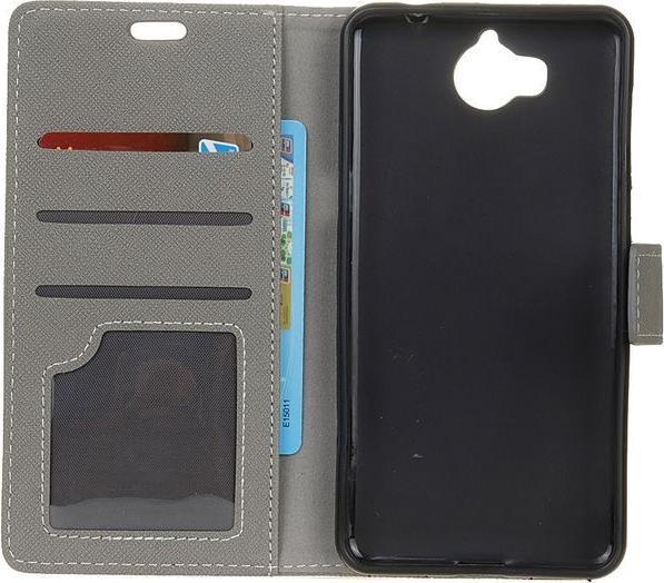 Actual product image MU Classic Leather cover with cross pattern (Huawei Y6 (2017), Huawei Y5 (2017))