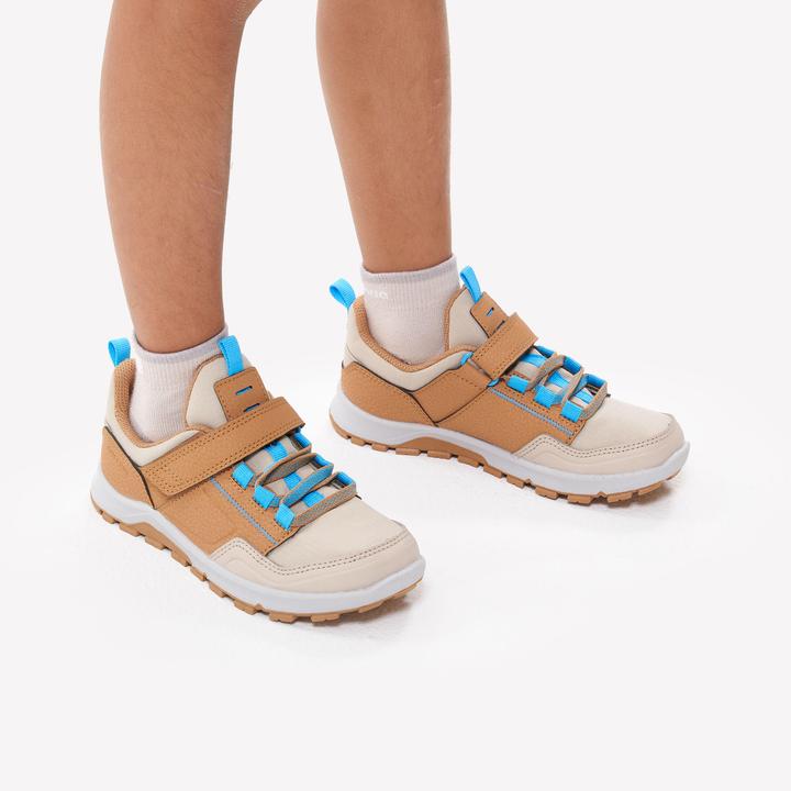Image du produit Quechua Chaussures de randonnée enfants taille 28-34 basses Velcro randonnée - NH500 marron/bleu (33)