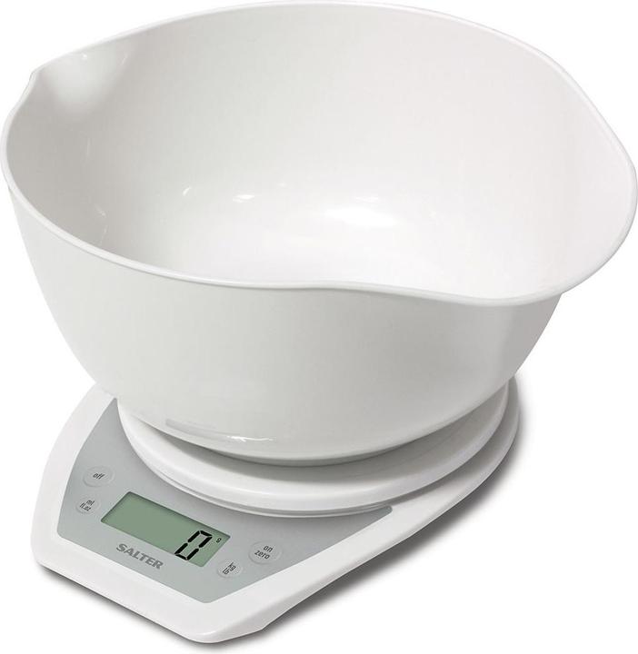 Produktbild Salter 1024 WHDR14 Digital Kitchen Scales with Dual Pour Mixing Bowl white