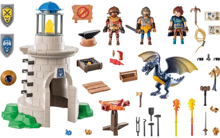 Produktbild Playmobil Ritterturm mit Schmied und Drache (71483, Playmobil Novelmore)
