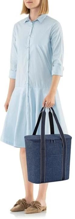 Actual product image reisenthel Shopping Basket Thermoshopper Herringbone Dark Blue