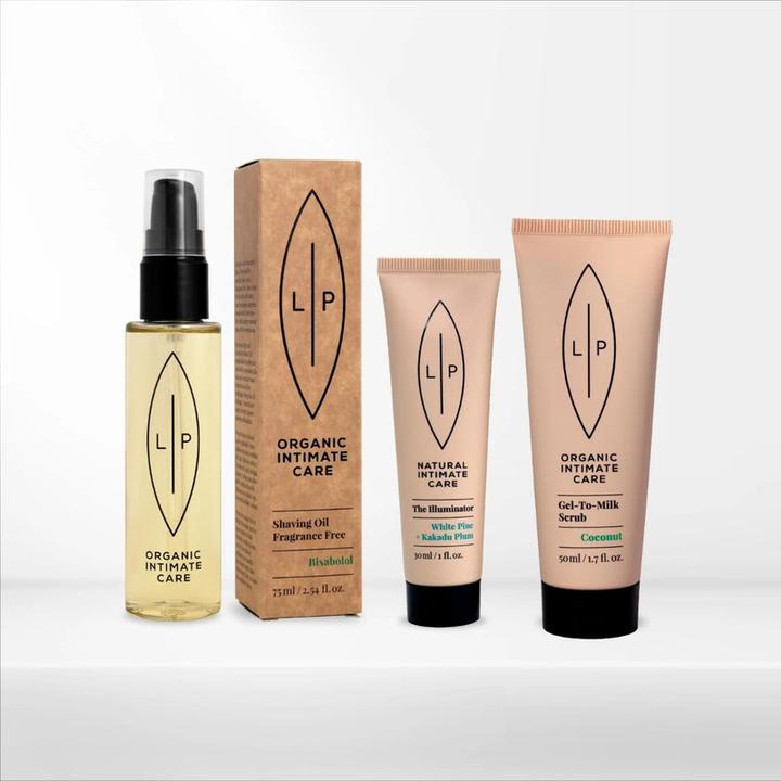 Lip Intimate Care Rasur- und Intimpflegeset Deluxe (155 ml, Intimrasur, Intimöl)