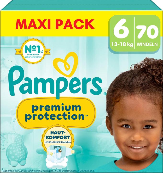 Immagine prodotto Pampers Protezione Premium (Dimensione 6, Pacco mensile, 70 Pezzo/i)