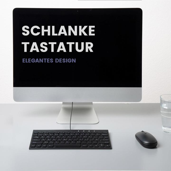 Produktbild Perixx PERIBOARD-429 DE, kabelgebunden, USB Mini Tastatur mit Hintergrundbeleuchtung, schwarz (DE, Kabelgebunden)