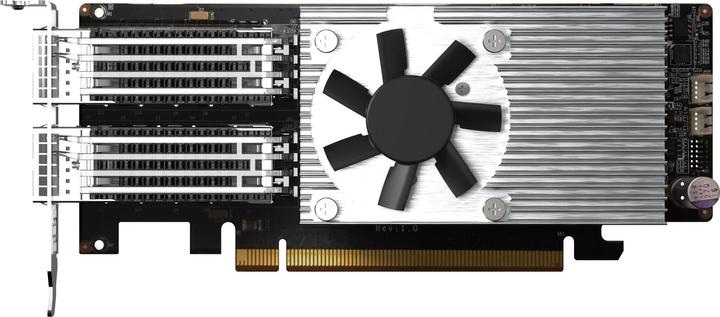 Produktbild QNAP Dual-port QSFP28, 100GbE, network expansion card, low-profile form factor, PCIe Gen4 x16