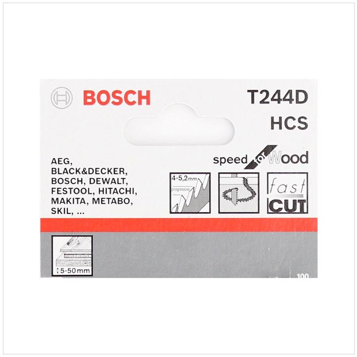 Produktbild Bosch Professional Zubehör Stichsägeblatt T 244 D Speed for Wood, 5er-Pack