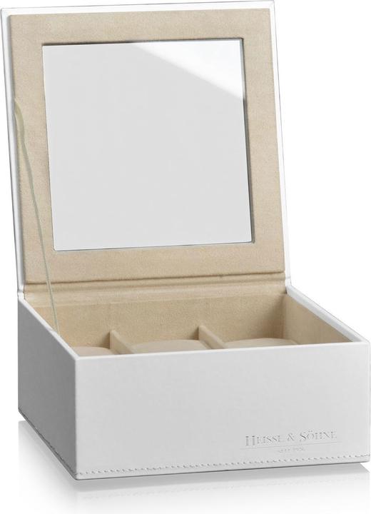 Image du produit Heisse & Söhne Coffret à bijoux empilable Mirage L - haut : coffret pour 6 montres - crème