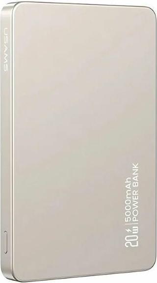 Image du produit Usams Powerbank indukcyjny 5000mAh 20W PD Fast Charge titanium CY Series 5KCD23102 (US-CD (5000 mAh, 20 W)