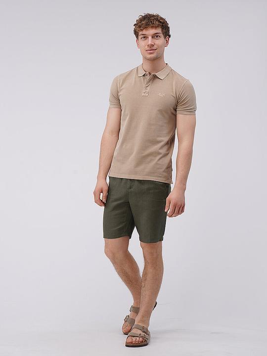 Actual product image Knowledge Cotton Apparel Loose Linen Shorts Burned Olive (XL)