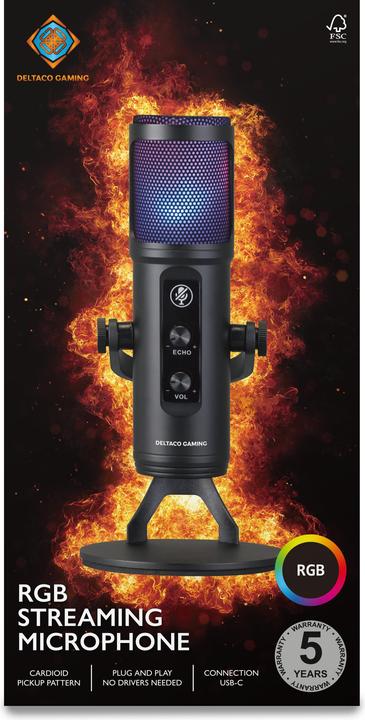 Image du produit Deltaco Gaming Microphone RGB
