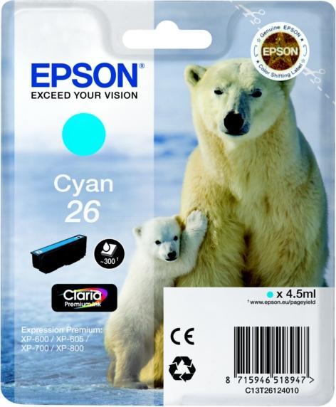 Image du produit Epson Claria Home Ink Cyan 26 (C)