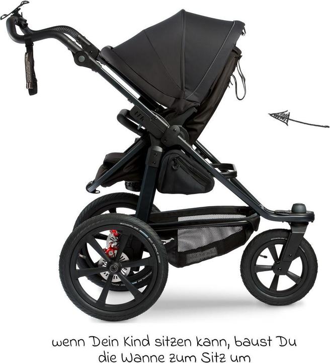 Produktbild TFK Kinderwagen 3 in 1 3in1 Kombi-Kinderwagen-Set Pro mit Luftreifen
