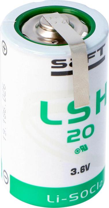 Actual product image Saft Battery LSH 20 with Z solder tags (1 pcs., D, 13000 mAh)