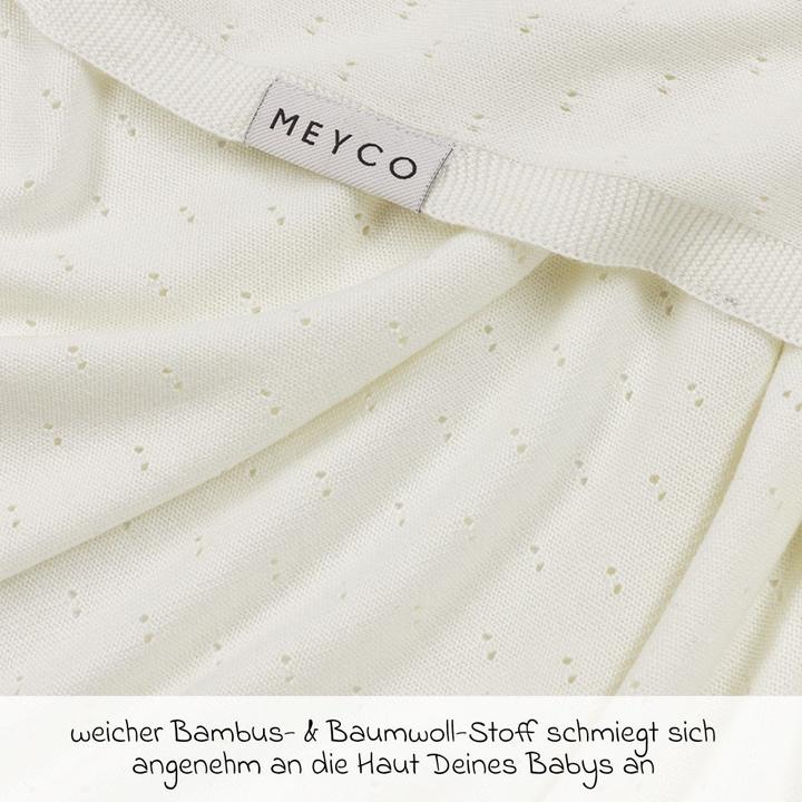Produktbild Meyco Baby Ajour babydecke - bambus - offwhite - 75x100cm (75 x 100 cm)