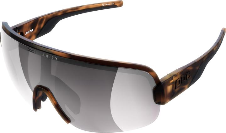Actual product image Poc Aim Sunglasses - Tortoise Brown (Brown, Silver)