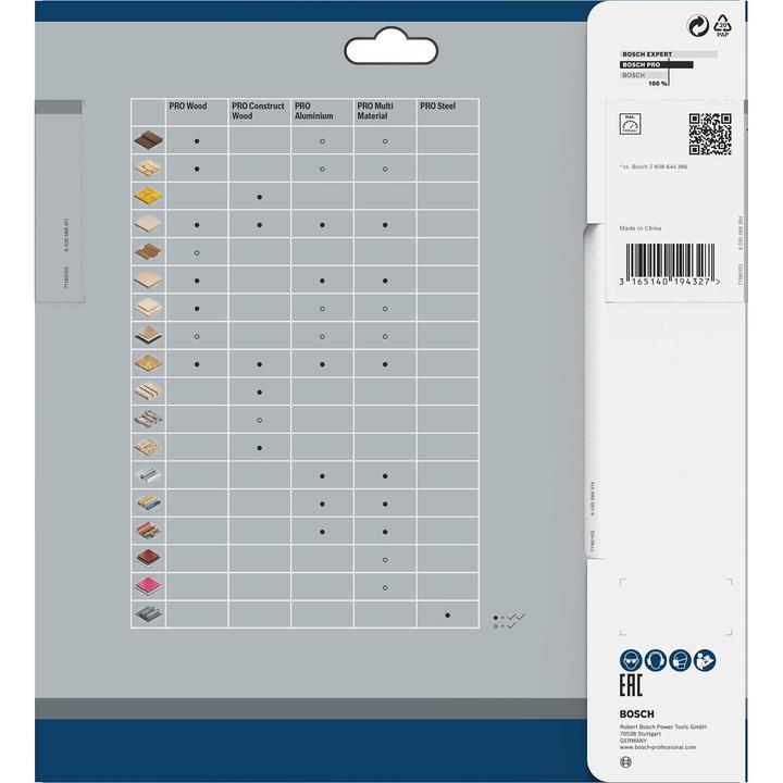 Productafbeelding Bosch Professional Zubehör Cirkelzaagblad Optiline Wood
