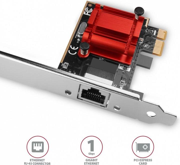 Actual product image Axagon PCEE-GIX network card Internal Ethernet (Mini PCI Express)