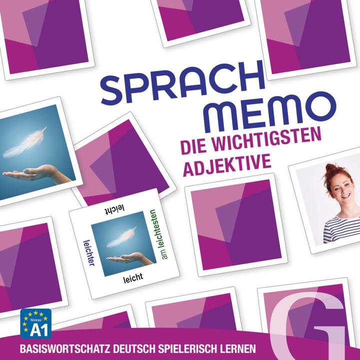 Actual product image LANGUAGE MEMO The most important adjectives (German)