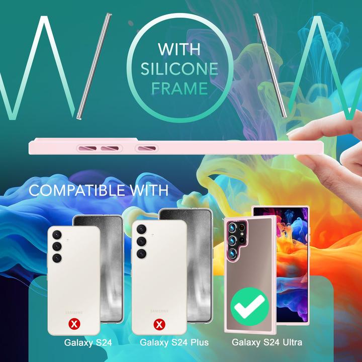 Produktbild Nalia Semi-Transparente Hybrid Hülle mit Schutzrahmen (Samsung Galaxy S24 Ultra)