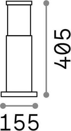 Actual product image Ideal lux TRONCO floor lamp E27 ⌀155mm dimmable black IP65 248295 (E27)
