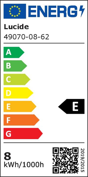 Etichetta energetica Lucide E27 (E27, 8 W, 900 lm, 1 x, E)