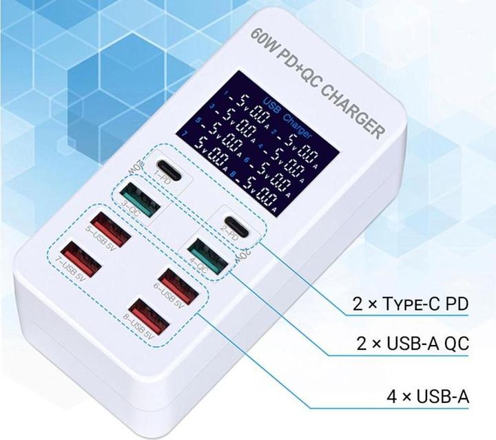 Produktbild PowerGuard 8-Fach Smart USB Charger (60 W)