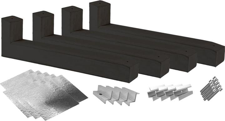 Immagine prodotto Wattstone Tetto piano con elevazione fotovoltaica per 3 moduli solari Base in calcestruzzo a 10° Tappeto di (Materiale di montaggio del sistema solare)
