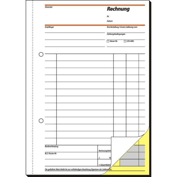 Produktbild Sigel Rechnungsblock Papierformat: DIN A5 selbstdurchschreibend: Ja