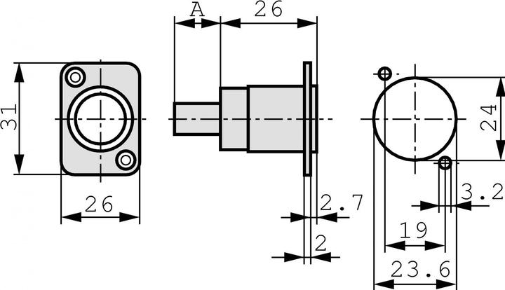 Produktbild Neutrik Nausb-W-B USB Feed Thr Ip B,Xlr