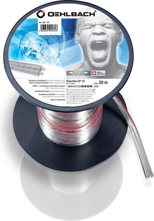 Immagine prodotto Oehlbach Cavo per altoparlanti Silverline SP15 (20 m, 1.50 mm².)