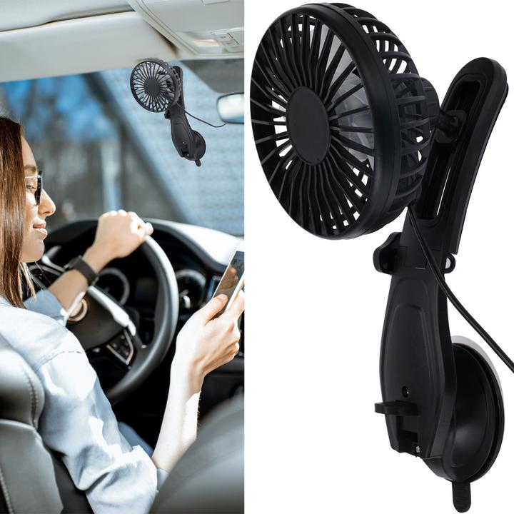 Produktbild Premium Parts Auto-Ventilator mit Saugnapf, klappbar, schwarz