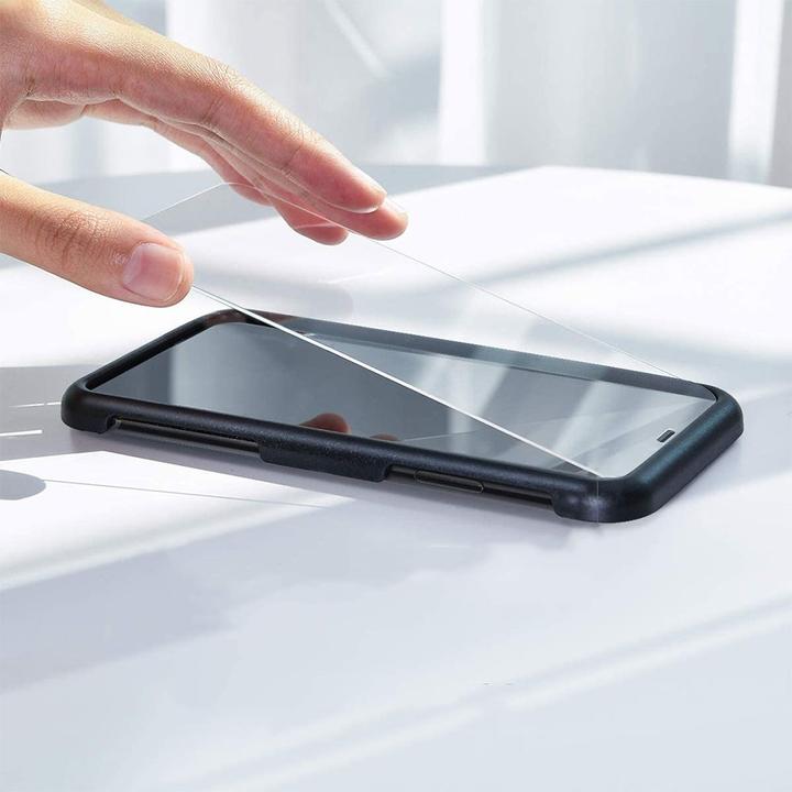 Produktbild Apfelkiste - Panzer Glas Displayschutzfolie mit Montagerahmen (2er Set) (2 Stück, Apple iPhone XS, Apple iPhone 11 Pro, Apple iPhone X)