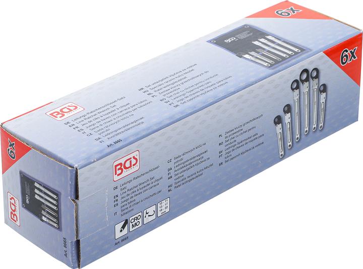 Produktbild BGS Leitungs-Ratschenschlüssel-Satz | 6-tlg. (22 mm)