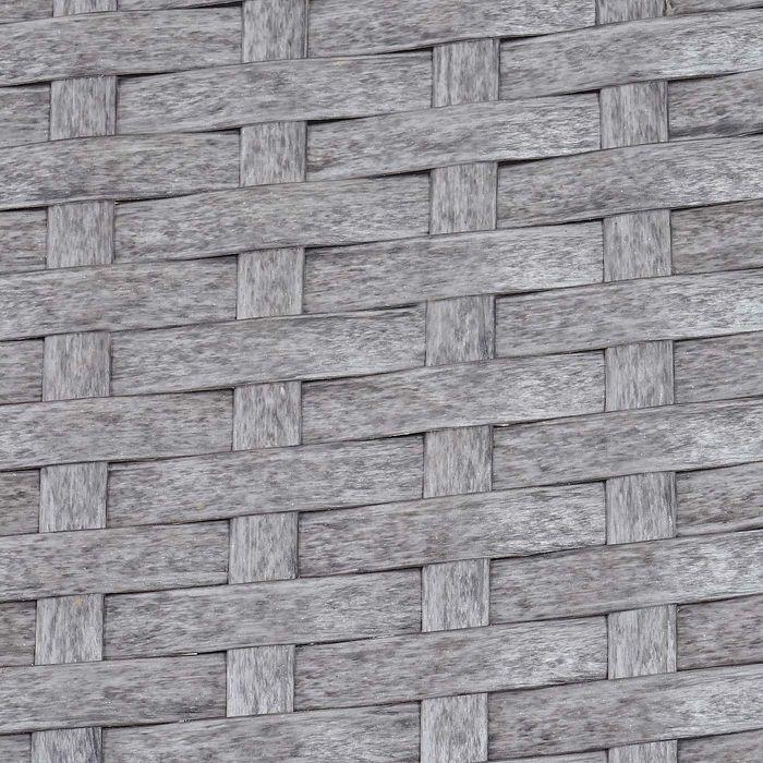 Actual product image Mendler Poly-Rattan Gartenbank Halden, Sitzbank Bank - grau, Kissen anthrazit